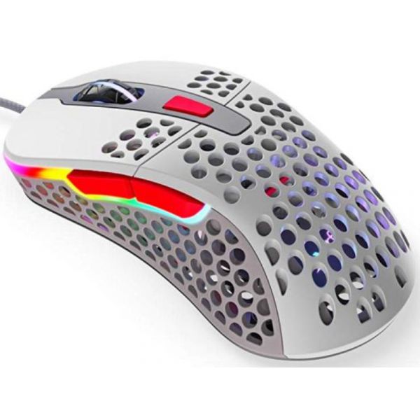 Xtrfy M4 RGB Retro Optikai USB Gaming Egér (1057) Szürke-piros