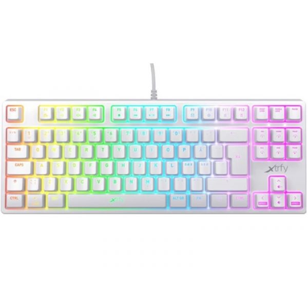 Xtrfy K4 TKL RGB USB Angol Mechanikus Gaming Billentyűzet (1208) Fehér