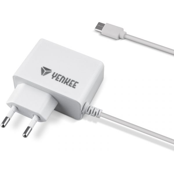 YENKEE YAC 2017WH Micro USB toltő, 2A (30018433) fehér
