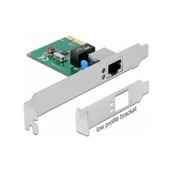 DELOCK PCI-E x1 Vezetékes hálózati Adapter, 1x Gigabit LAN RTL8111
