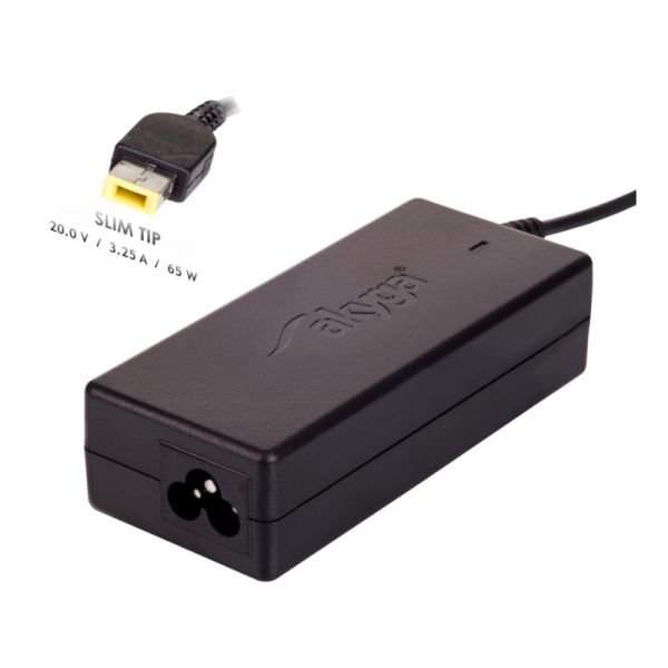 AKYGA 20,3V/3,25A 65W SQUARE YELLOW - Lenovo notebook töltő (AK-ND-24)