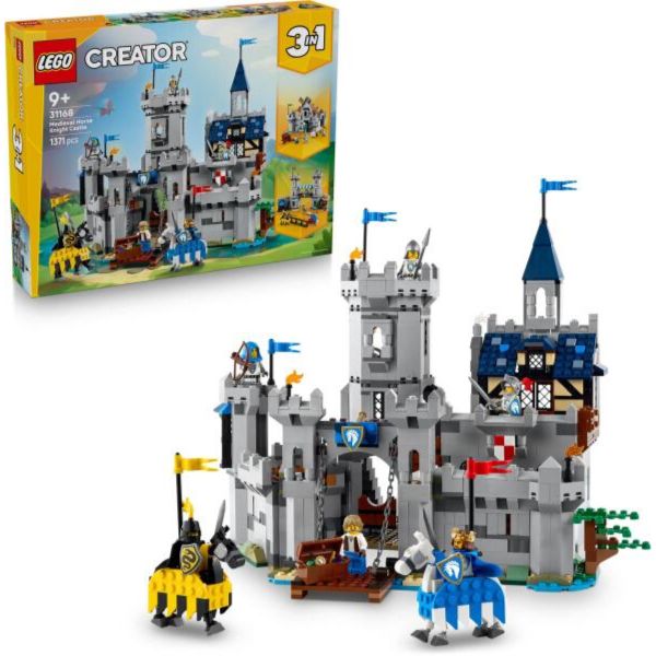 LEGO Creator 3 az 1-ben Középkori lovagi vár, játékkészlet és építőjáték (31168)