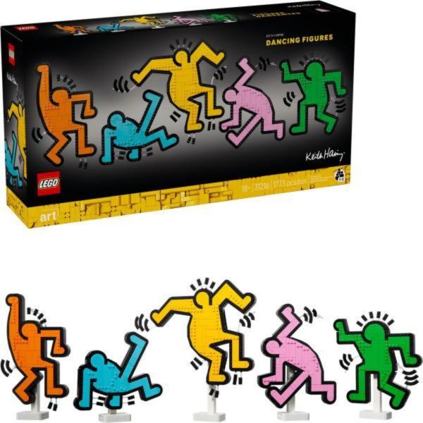 LEGO Art Keith Haring – Táncoló figurák, dekoráció a nappaliba (31216)