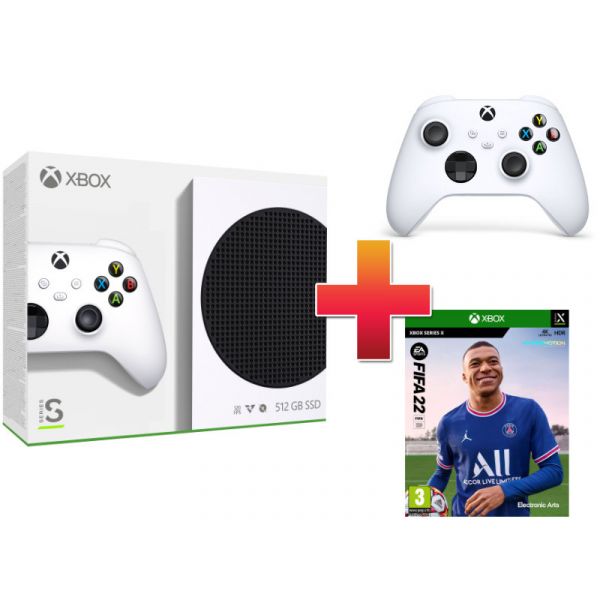 Xbox Series S 512 GB Konzol + FIFA 22 + Fehér kontroller