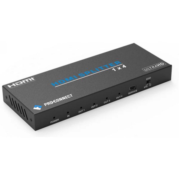 PROCONNECT Splitter, HDMI 2.0, 4K@60Hz, 1x4