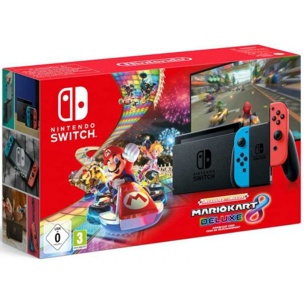 Nintendo Switch V2 Konzol Mario Kart 8 Deluxe Bundle + Nintendo Switch Online Előfizetés 3 hónap