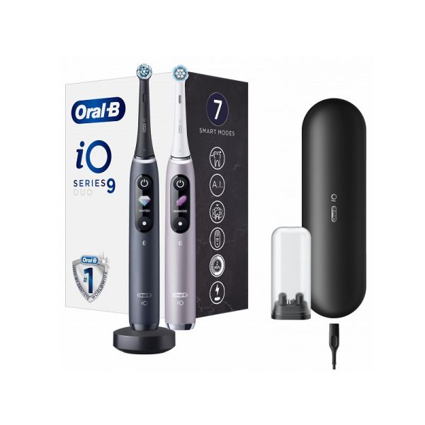 Oral-B iO Series 9 DuoPack elektromos fogkefe csomag (10PO010320) Black + Rose