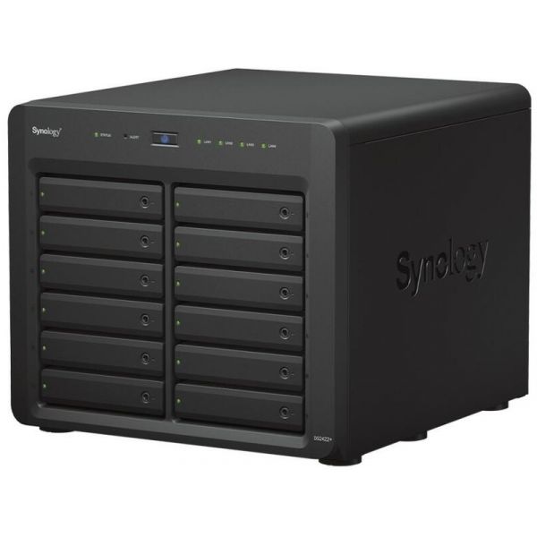 SYNOLOGY DS2422+ 12-fiókos NAS szerver - AMD Ryzen V1500B / 4GB DDR4