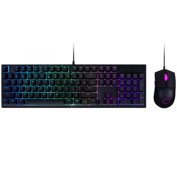 Cooler Master MMS110 Vezetékes Mechanikus Gaming Billentyűzet Angol US + Optikai Gaming Egér (MS-110-KKMF1-US)