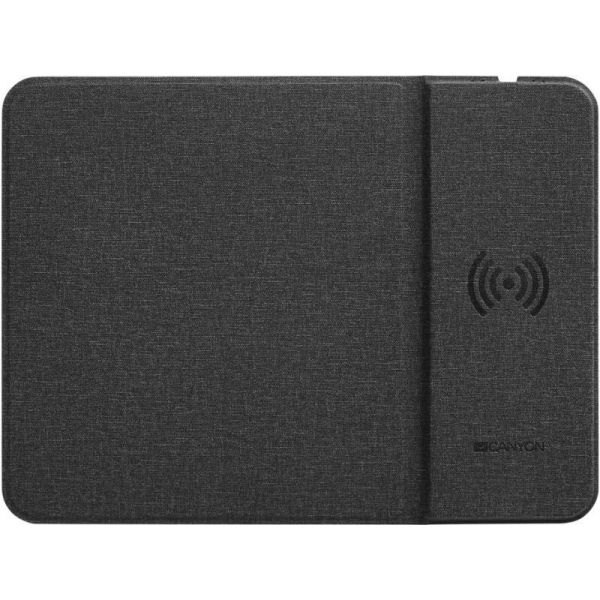 CANYON Gaming Egérpad + Vezeték Nélküli Töltő (CNS-CMPW5) fekete