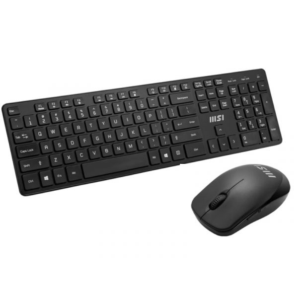 MSI RF1430 Vezetéknélküli billenytűzet + MA04W Vezetéknélküli egér (OS1-AE01024-000) Fekete