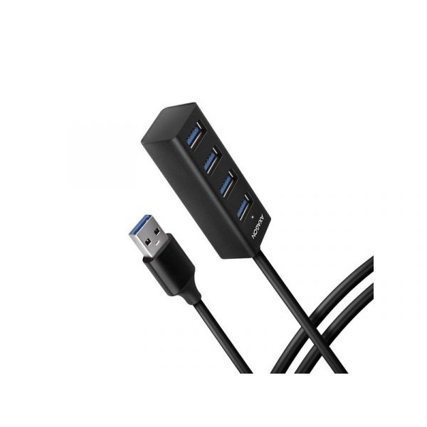 AXAGON HUE-M1A 4 portos USB 3.2 HUB, fekete