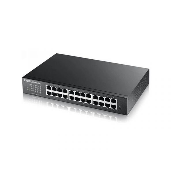 ZYXEL 24x1000Mbps, Fémházas Menedzselhető Switch (GS1900-24E-EU0103F)