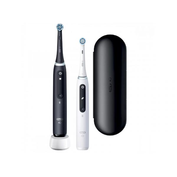 Oral-B iO Series 5 elektromos fogkefe Duo Pack, Matt Black - Quite White (10PO010379)