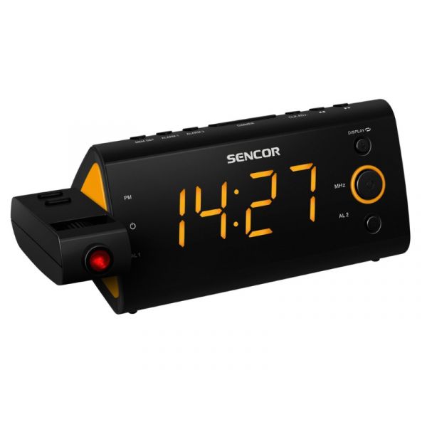 Sencor SRC 330 OR rádiós ébresztőóra (35039420) fekete-narancs