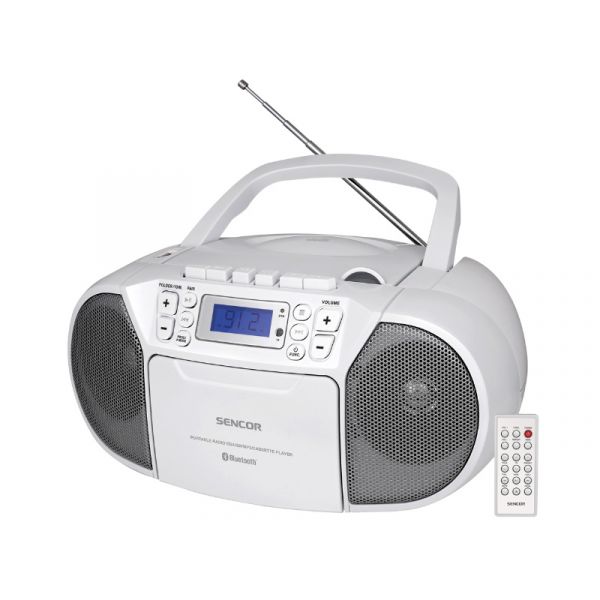 Sencor SPT 3907 W kazettás rádió CD/BT (35050783) fehér