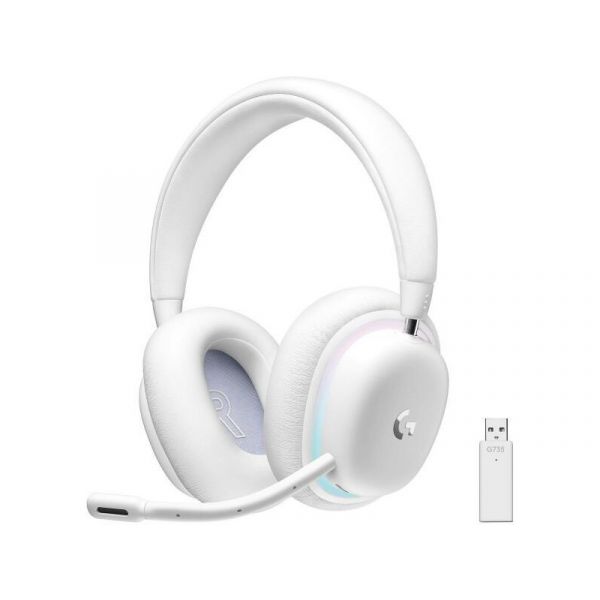 LOGITECH G735 DTS RGB Lightsync Gaming Vezeték nélküli + Bluetooth Mikrofonos Fejhallgató (981-001083) Fehér
