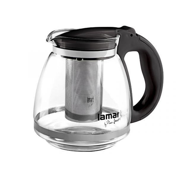 Lamart LT7027 Verre üveg teáskanna, 1,5 liter (42002259) fekete