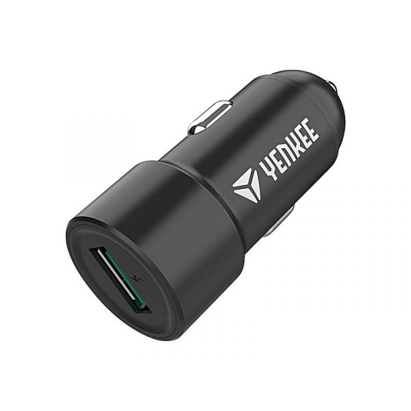 YENKEE Autós Töltő, 1 portos, 18W, 1xUSB, 12V/1,5A, fekete - YAC 2030