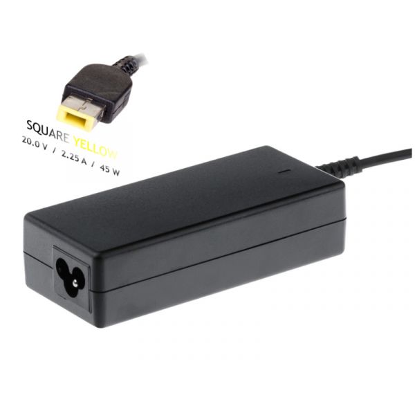 AKYGA 20V / 2.25A 45W Slim Tip SQUARE YELLOW - Lenovo notebook töltő (AK-ND-51)