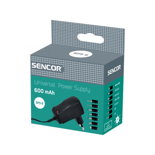 Sencor SPS 6 Univerzális töltő 600 mAh (35043719) Fekete