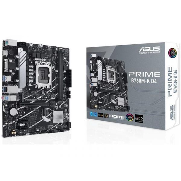 ASUS PRIME B760M-K D4 S1700 mATX Alaplap
