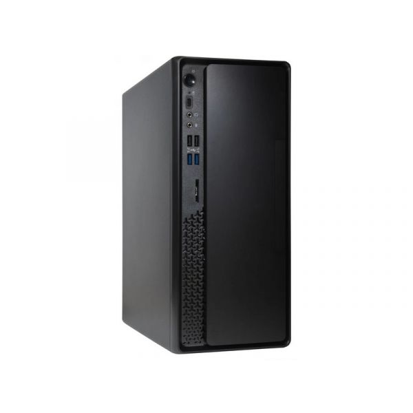CHIEFTEC ATX PC ház, 300W Tápegységgel, USB-C portokkal, Fekete (BS-10B-300)