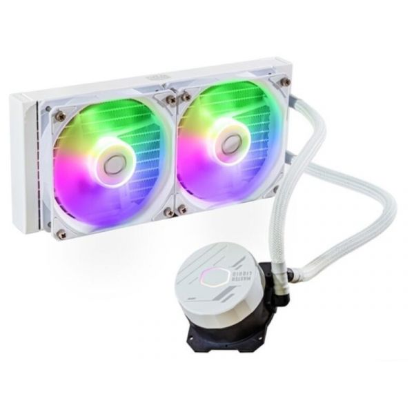 Cooler Master Masterliquid 240L CORE ARGB White (MLW-D24M-A18PZ-RW) vízhűtés, LGA1700 támogatással