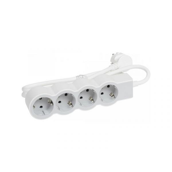 LEGRAND Elosztósor Standard 4x2P+F, 1,5 m vezetékkel, fehér-szürke
