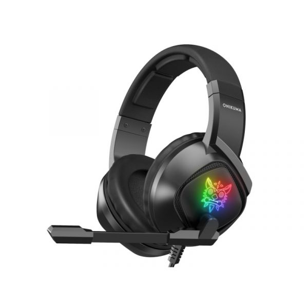 Onikuma K19 RGB Gaming fejhallgató, fekete