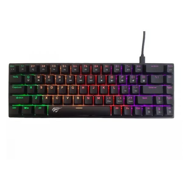 Havit Gamenote KB881L Mechanikus Gamer Billentyűzet, fekete - Angol kiosztás