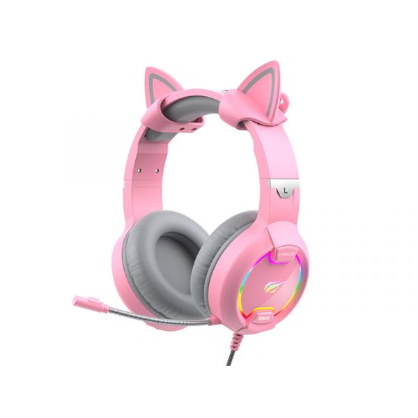 Havit GAMENOTE H2233d RGB Gaming fejhallgató - Pink