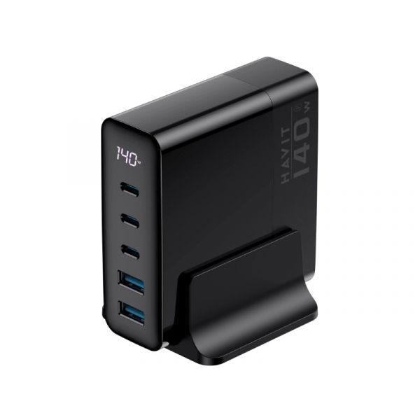 Havit UCLE004 Mobile series - 140w Utazó töltő EU - Fekete