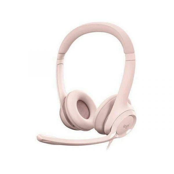 LOGITECH H390 USB Mikrofonos Fejhallgató (981-001281) Rózsaszín
