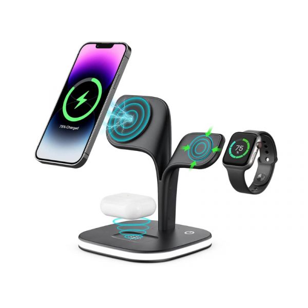 Boost 5 az 1-ben Vezeték nélküli MagSafe töltőállomás (YM-UD22 black) fekete