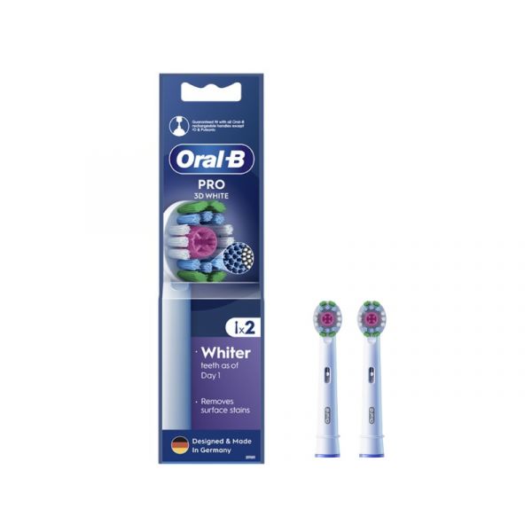 Oral-B EB18-2 Pro 3D White, fogkefe pótfej, 2db