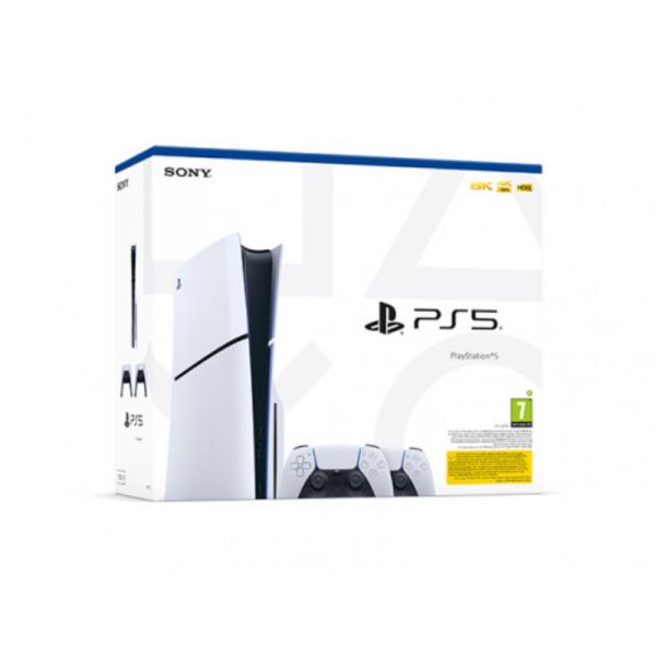 Sony Playstation 5 Slim konzol, 1TB, 2db kontrollerrel (PS719581376)