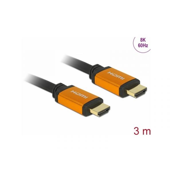 DELOCK kábel HDMI male / male összekötő 48 Gbps 8K 60Hz 3m (86987)