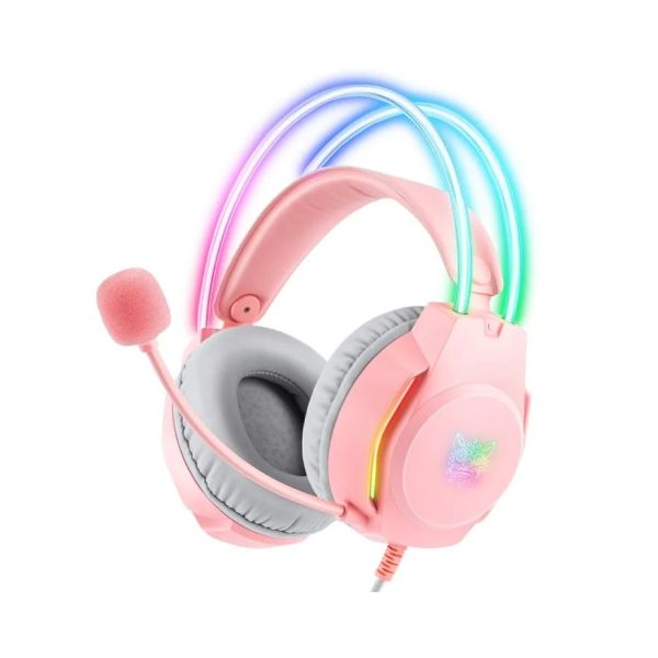Onikuma X26 RGB Gaming Fejhallgató - Pink