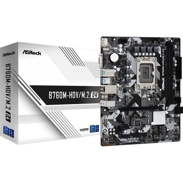 ASROCK B760M-HDV/M.2 D4 S1700 mATX Alaplap