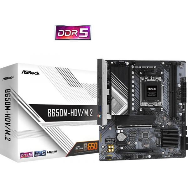ASROCK B650M-HDV/M.2 AM5 mATX Alaplap
