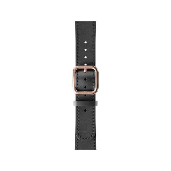 Withings Leather Wristband 18mm w Rose Gold buckle for Scanwatch 38mm, Steel HR 36mm, Withings Move, Move ECG, Steel - B (3700546704345)