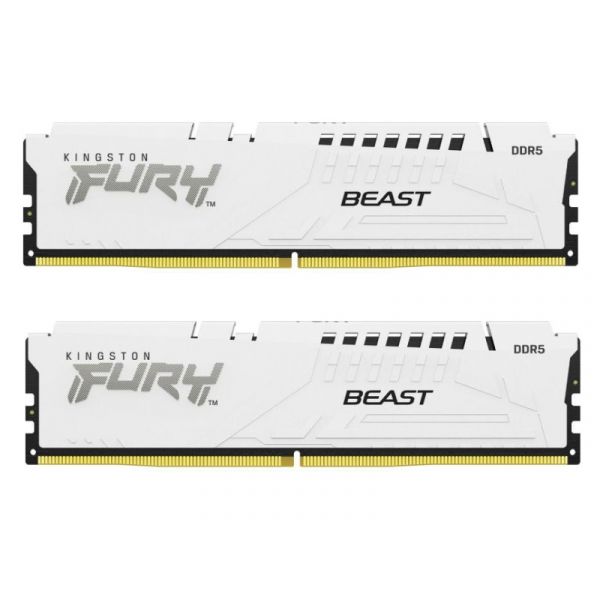 Kingston FURY Beast White EXPO 32GB (Kit-of-2) DDR5 6000MHz CL36 Memória (KF560C36BWE2K2-32)