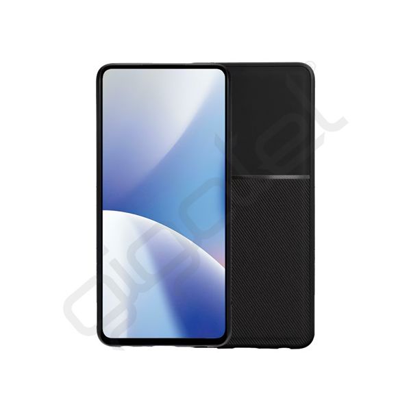 Gigapack Műanyag telefonvédő (szilikon keret, ütésállóság, mágneses, bőr hatású hátlap, csíkos) FEKETE - AppleiPhone 14 (GP-129405)