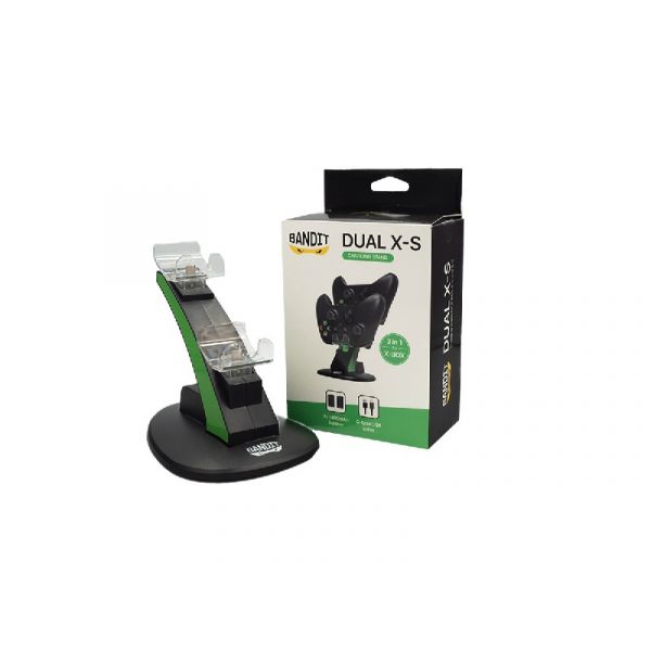 Bandit Xbox Series X&S töltőállomás + 2 db 1400mAh akkumulátor, fekete
