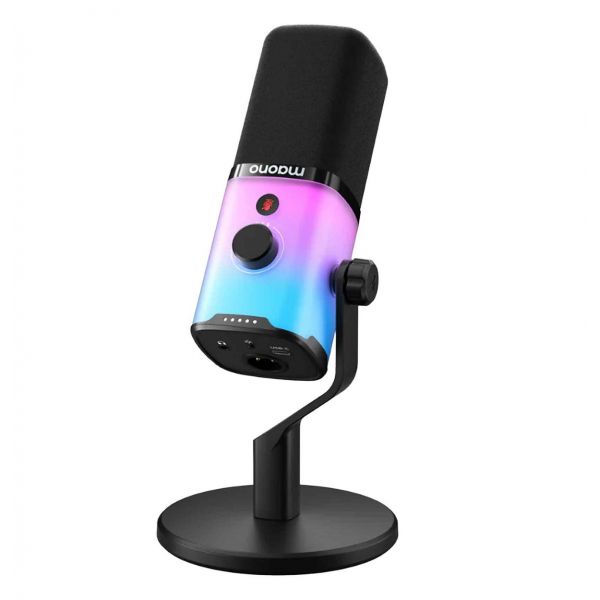 MAONO PD100X USB Dynamic Streamer mikrofon RGB - fekete