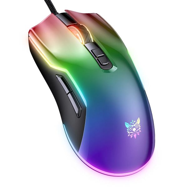 Onikuma CW922 RGB Silent Gamer egér - fekete