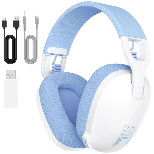 Onikuma B2 vezeték nélküli bluetooth Gamer fejhallgató - fehér