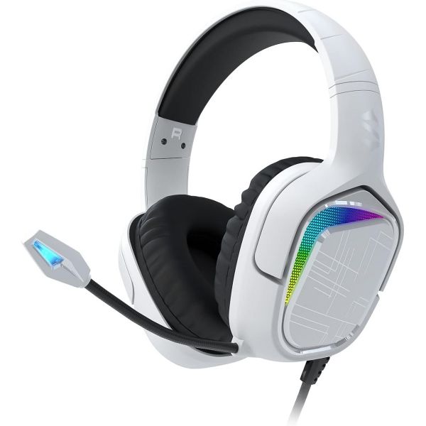 Black Shark BS-X1 RGB Gamer fejhallgató, fehér
