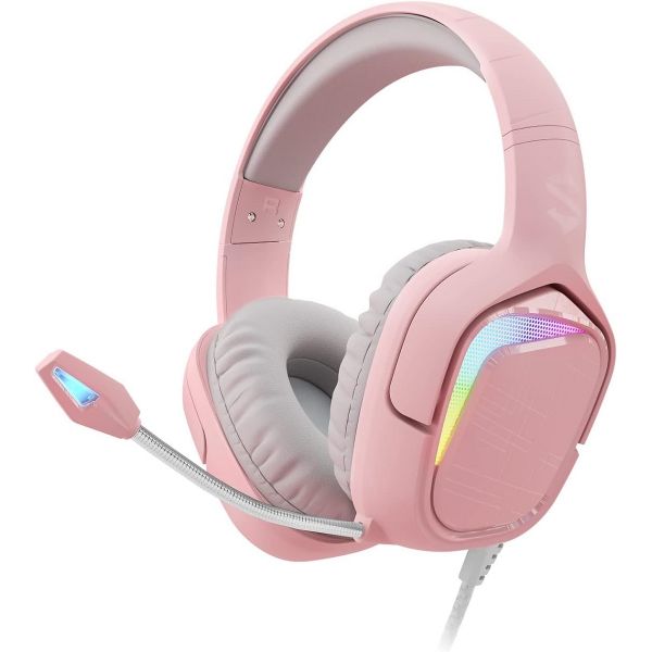 Black Shark BS-X1 RGB Gamer fejhallgató, pink
